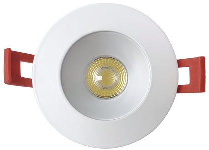 Luxrite 2" Regressed Interchangeable Canless Spotlight Round Trim White Finish, Pack of 5 (LR23434)