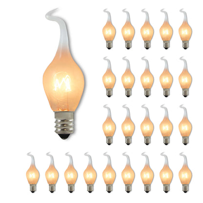 Bulbrite Pack of (25) 6 Watt Dimmable Silicone S6 Candelabra (E12) Incandescent Bulb, 2700K