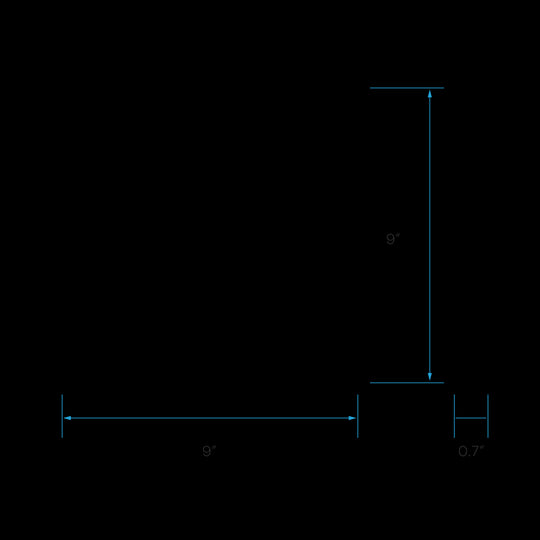 Luxrite Surface Mount 9" Square Slim Brushed Nickel Trim Finish, Pack of 4 (LR23691)