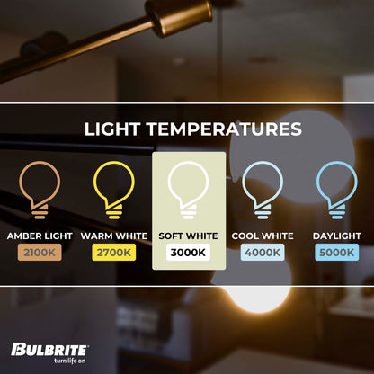 BULBRITE 14W LED A19 3000K FILAMENT MILKY E26 FULLY COMPATIBLE DIMMING-4PK