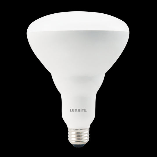 Luxrite LED BR40 Reflector Light Bulb, 13W, 1100 Lumens, 6500K - Daylight, 80 CRI, Frosted White Finish, Dimmable (LR31886)