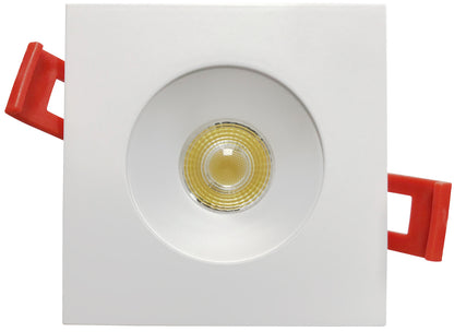 Luxrite 2" Regressed Interchangeable Canless Spotlight Square White Trim, Pack of 5 (LR23454)