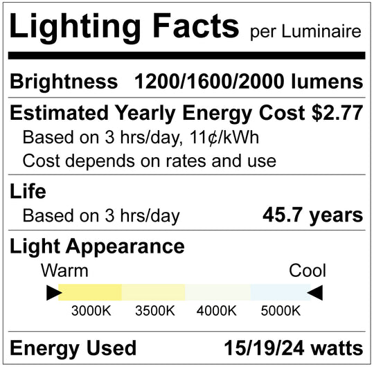 6" COMMERCIAL DOWNLIGHT WATTAGE SELECTABLE 4CCT HIGH OUTPUT