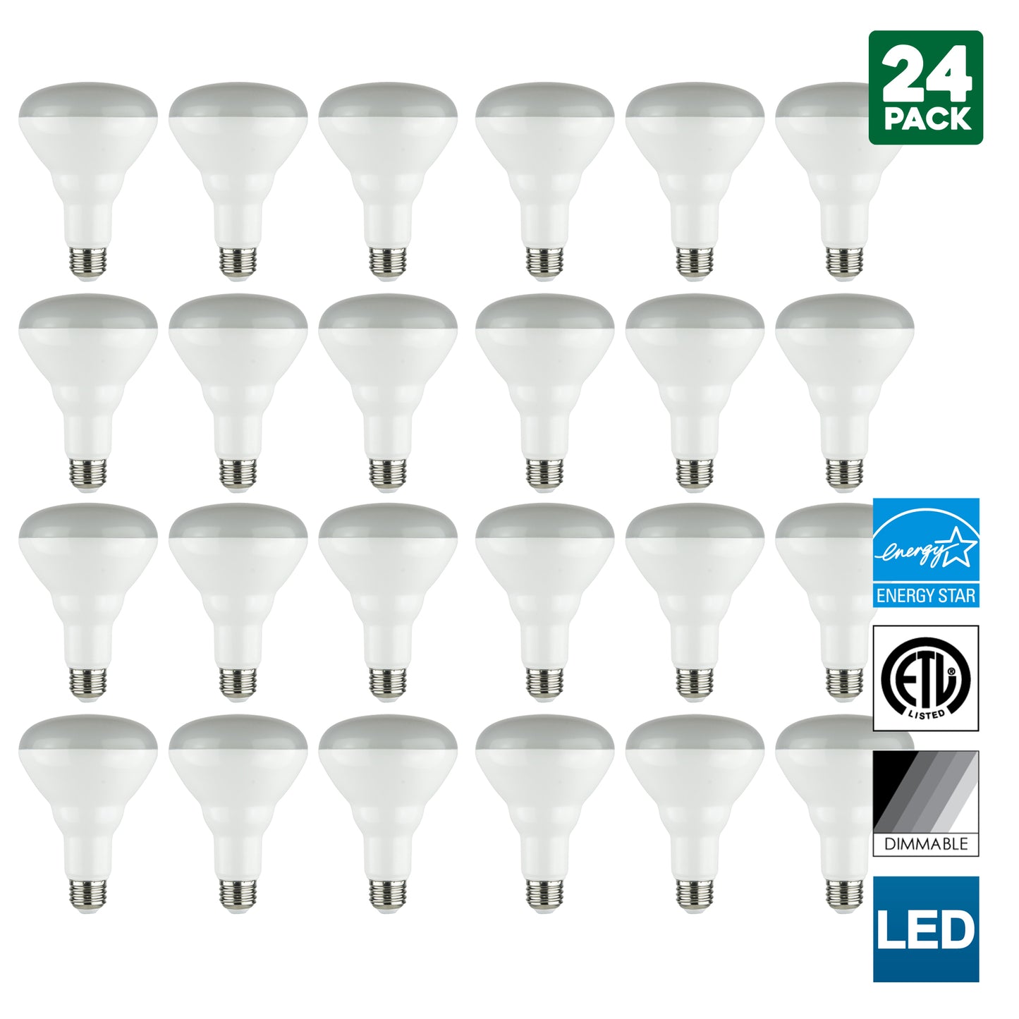 Sunlite BR30 LED Reflector Bulb, Dimmable, 10 Watt (65 Watt Equivalent), Medium (E26) Base, 4000K Cool White, Energy Star Certified, 750 Lumen Output, 25,000 Hour Lifespan