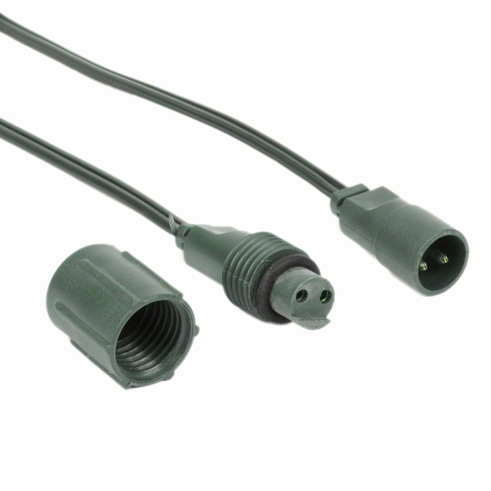 Vickerman 6' Coaxial Extension Cord for X6G6601PBG 50Lt Coaxal LED Set, - 12 Pack. Green Wire.