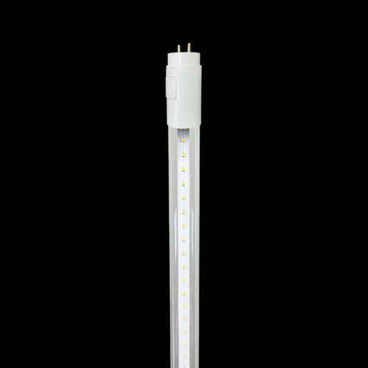 Luxrite LED 4' T8 3 Way Universal Clear Light Tube, G13 Base, 18W, Lumens Selectable - 2200/2300/2250, Color Selectable - 4000K/5000K/6500K, Clear Finish, Pack of 4  (LR34236)