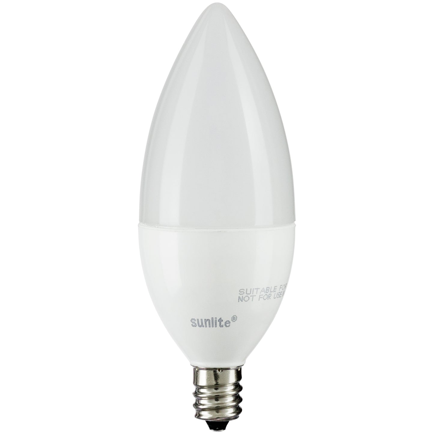 Sunlite LED B11 Frosted Torpedo Tip Chandelier Light Bulb, 4.5 Watts (40W Equivalent) 300 Lumens, Candelabra E12 Base, Dimmable Energy Star and ETL Certified, 3000K Warm White, 6 Count