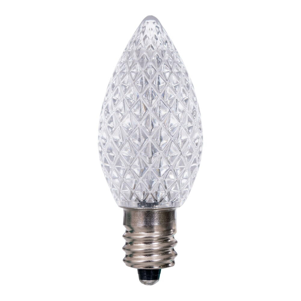 Vickerman C7 LED Cool White Faceted Replacement Bulb, - 50 Pack