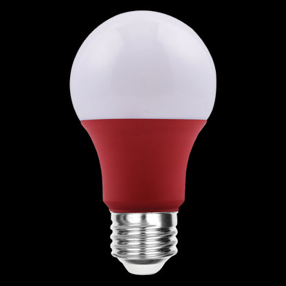 Luxrite LED A19 Colored Light Bulb, E26 - Medium Base, 8W, Red Finish, Non-Dimmable, Shatter Proof , Pack of 9(LR21495)