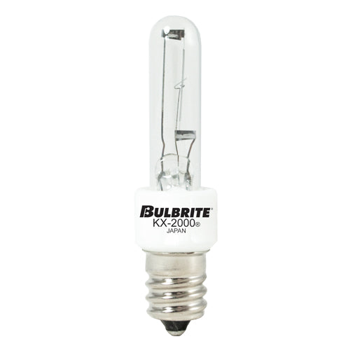 Bulbrite KX20CL/E12 20 Watt KX-2000 Dimmable Krypton/Xenon T3 Capsule Bulb, Candelabra Base, Clear