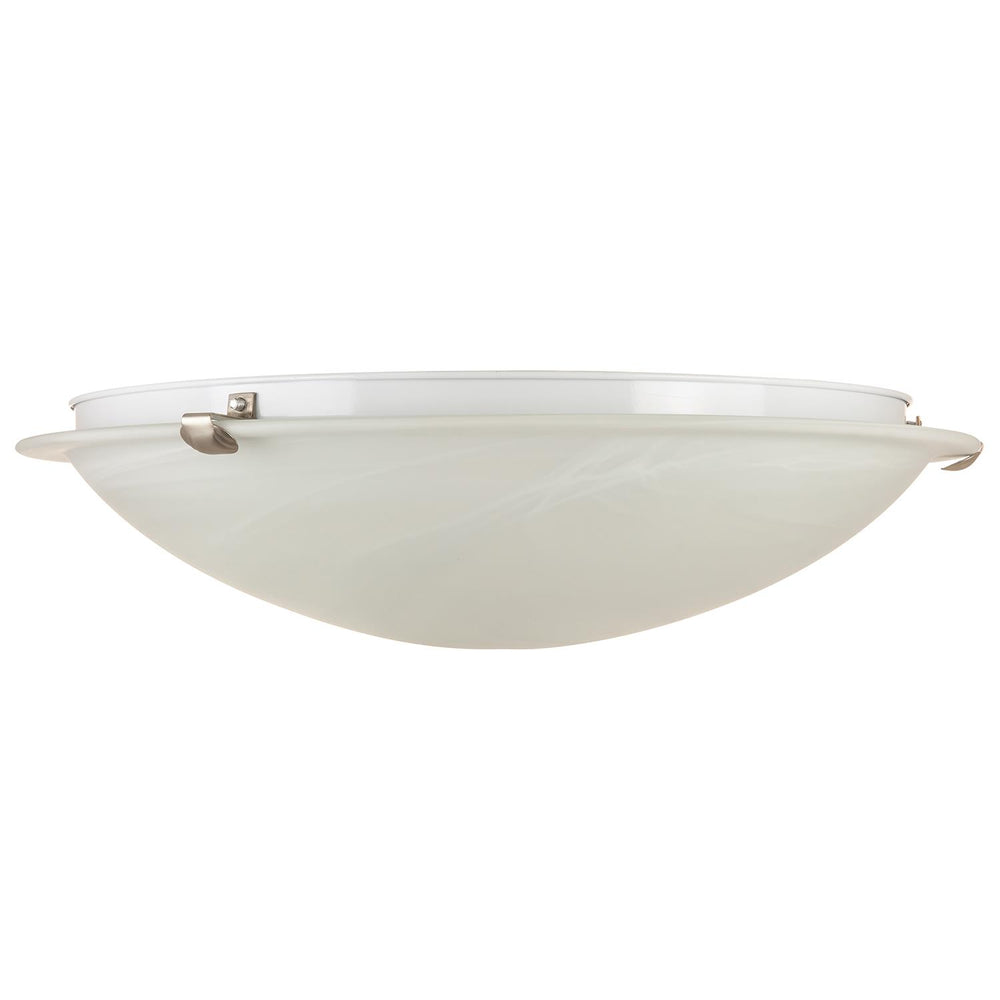 19.75" Energy Saving Decorative Bracket Style Fixture, White Finish, Alabaster Glass