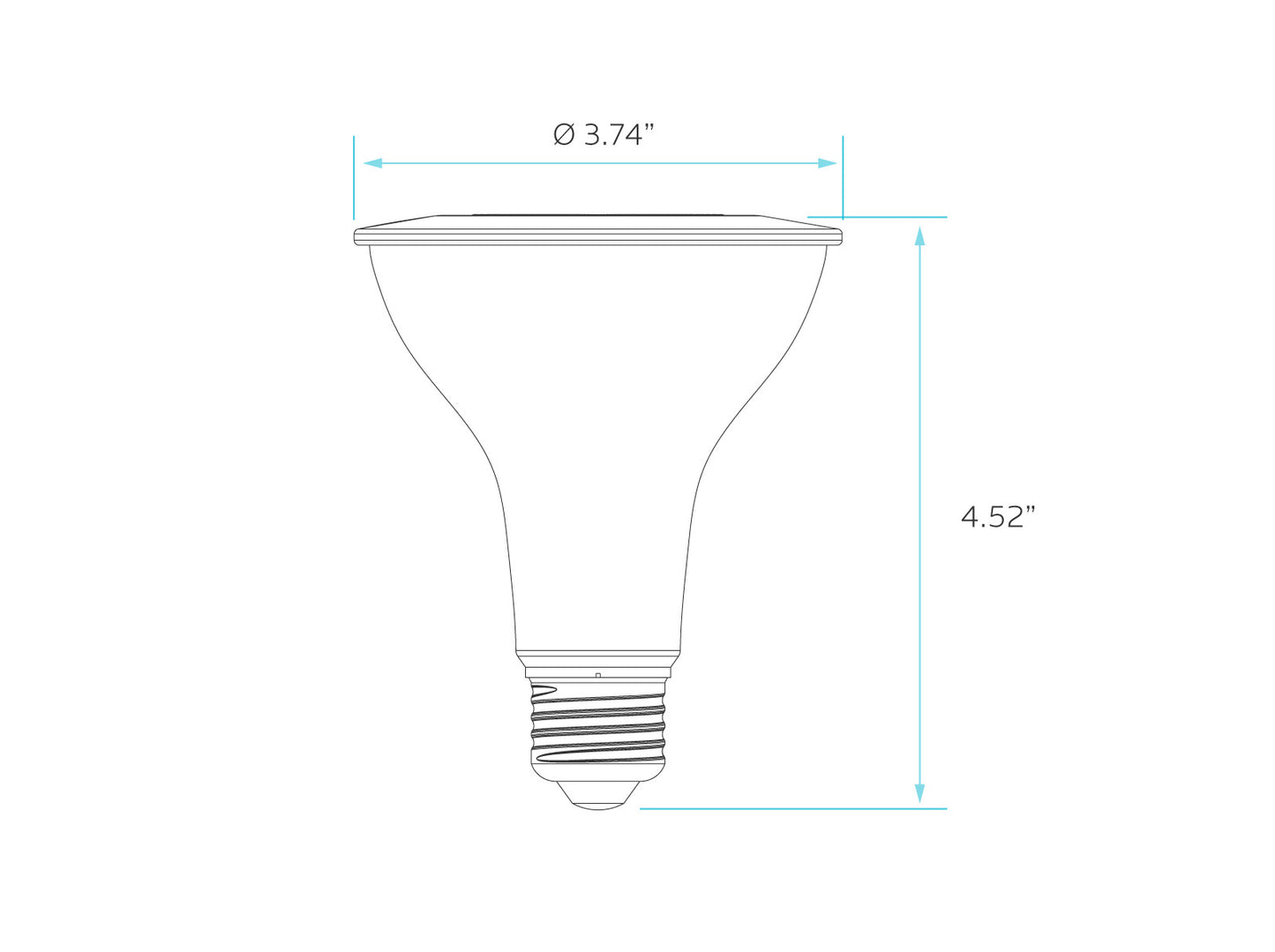 Luxrite LED PAR30 Reflector Light Bulb, 11W, 850 Lumens, 4000K - Cool White, 80 CRI, White Finish, Dimmable, Pack of 7 (LR31608)