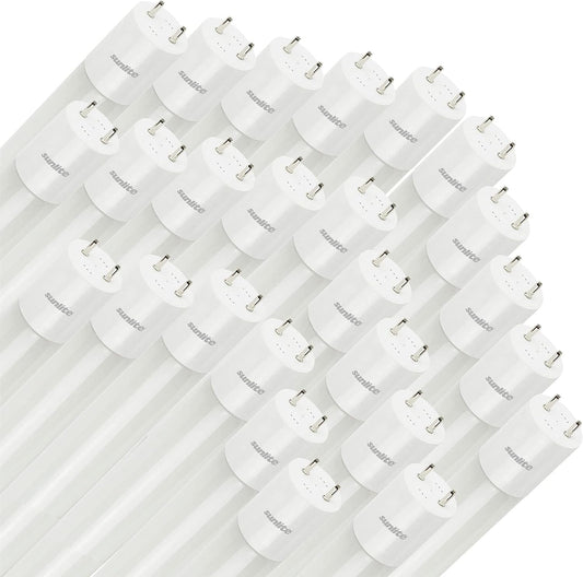 Sunlite 88475 LED T8 Ballast Bypass Light Tube (Type B) 4 Foot, 17W (F32T8 Equal), 2200 Lm, Medium G13 Base, Frosted, Dual End Connection, UL Listed, 4000K Cool White, 25 Count