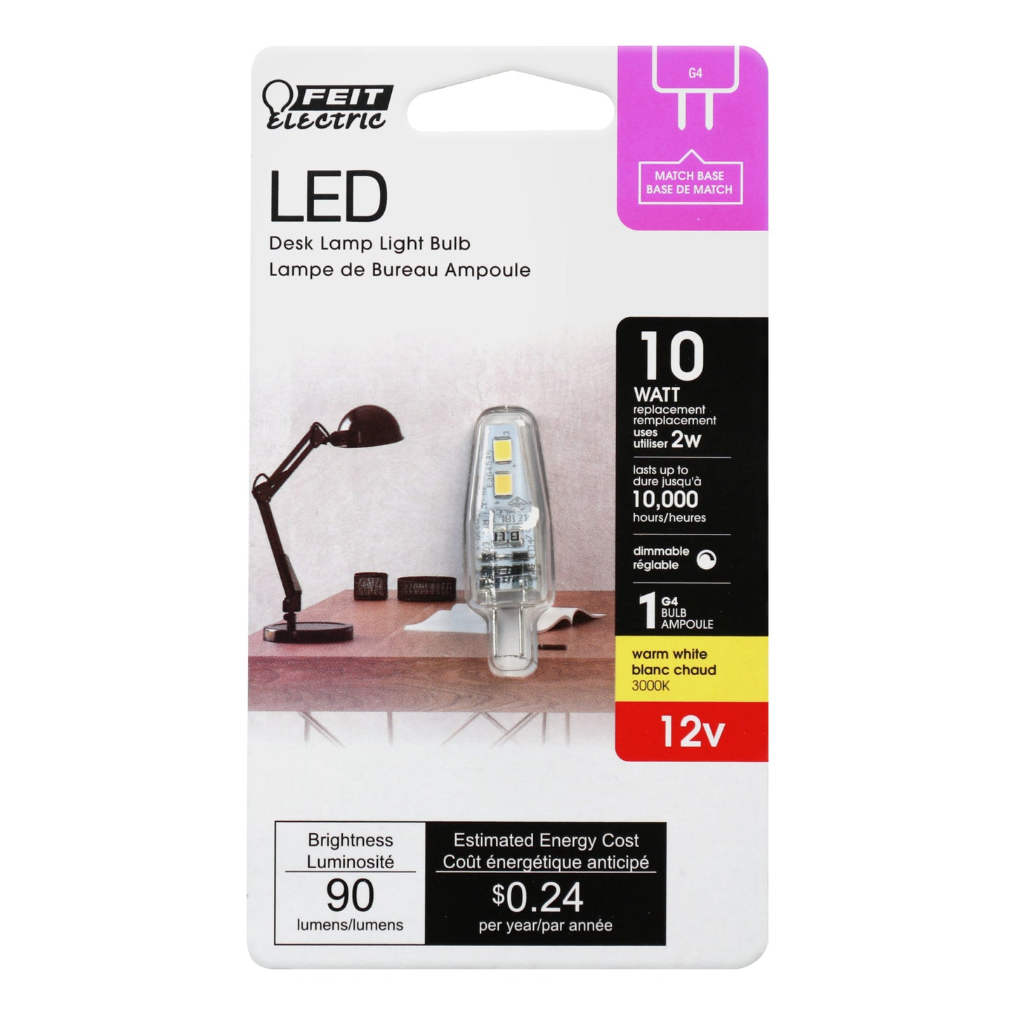 90 Lumen 3000K Dimmable LED