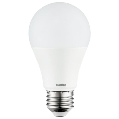 Sunlite 80739-SU LED A19 Light Bulbs, 9 Watts (60W Equivalent), Medium Base (E26), Non-Dimmable, Frost, UL Listed, 50K - Super White 9 Pack