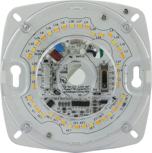 Sunlite 88476 Color Temperature Tunable LED Light Engine, 4-Inch, 17 Watts (80W=), 1050 Lumens, 27K/30K/40K/50K CCT, Dimmable, 25,000 Hour Life Span, Energy Star, UL Listed, 90 CRI