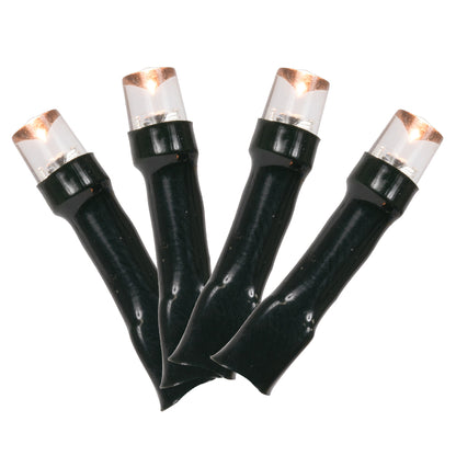 Vickerman Battery Operated Warm White LED Outdoor 35 Light Set, Automatic On-Off Timer.