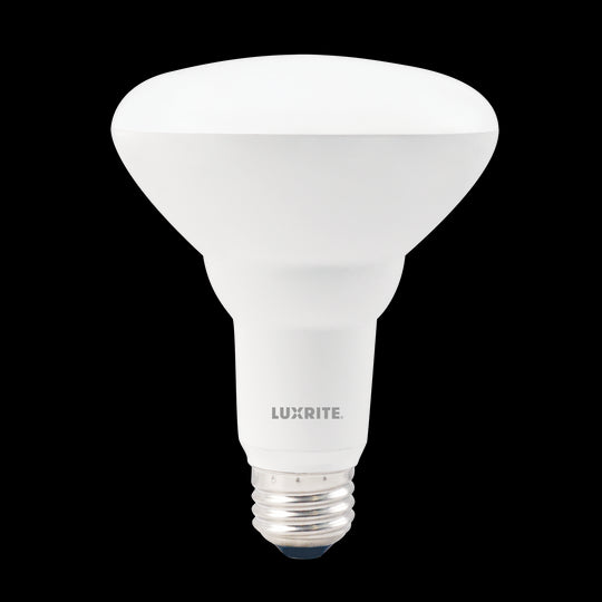 Luxrite LED BR30 Reflector Light Bulb, 8.5W, 650 Lumens, 3500K - Natural, 80 CRI, Frosted White Finish, Dimmable, Pack of 7 (LR31872)