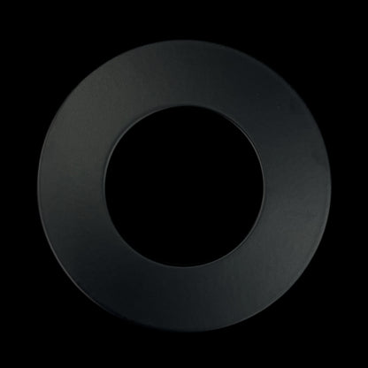 Luxrite 3" Mini Panel Round Smooth Black Trim For Canless Wafer Spotlight, Pack of 8 (LR23850)