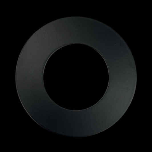 Luxrite 3" Mini Panel Round Smooth Black Trim For Canless Wafer Spotlight, Pack of 8 (LR23850)