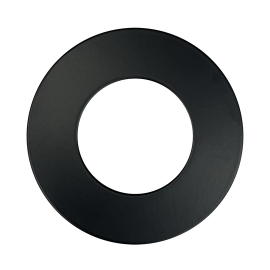 Luxrite 3" Mini Panel Round Smooth Black Trim For Canless Wafer Spotlight (LR23850)