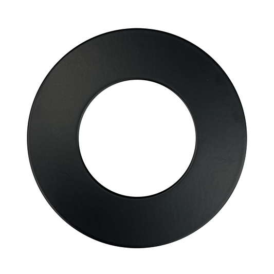 Luxrite 3" Mini Panel Round Smooth Black Trim For Canless Wafer Spotlight (LR23850)