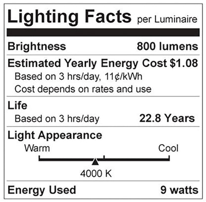 Luxrite LED A19 Light Bulb, E26 - Medium Base, 9W, 4000K - Cool White, 800 Lumens, 80 CRI, Frost Finish, Dimmable, Pack of 25 (LR21422)