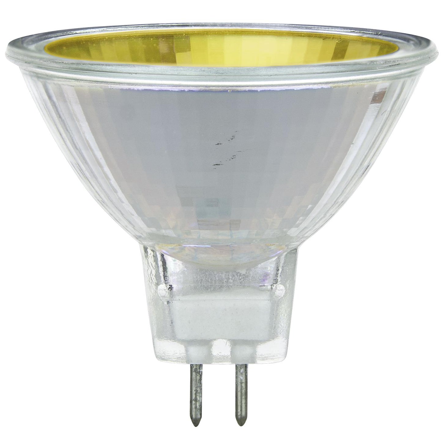 Sunlite 50MR16/NSP/12V/B Color MR16 12° Narrow Spot Halogen Light Bulb, 50-Watt, 12-Volt, GU5.3 2-Pin Base, Cover Glass, Dimmable, 2,000 Hour Life Span, Yellow (24 Pack)