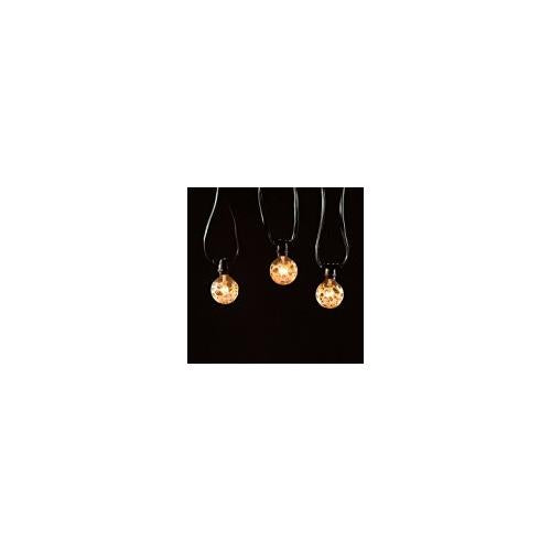 Bulbrite STRING15/E12/BLACK-G16KT Outdoor Mini String Light w/Incandescent G16 Globe Bulbs, 25-Feet, 15 Lights Sockets, Black