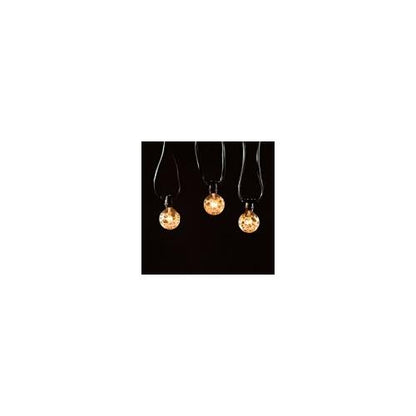 Bulbrite STRING15/E12/BLACK-G16KT Outdoor Mini String Light w/Incandescent G16 Globe Bulbs, 25-Feet, 15 Lights Sockets, Black