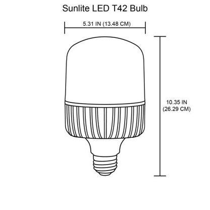 Sunlite 81264 LED T42 Bright High Lumen Bullet Corn Light Bulb, 90 Watts (750W Equivalent) 10800 lm, Mogul Base (E39), 120-277 Volts, Non Dimmable, UL Listed Wet Location, 5000K Super White, 1 Pack