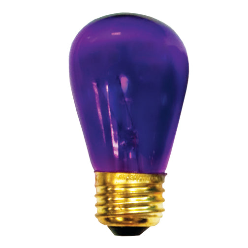 Bulbrite 11S14TP 11W Dimmable S14 String Light Replacement Bulb, Medium Base, Transparent Purple