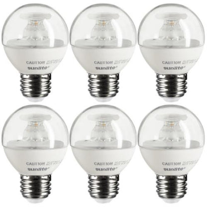 Sunlite LED G16 Globe 5W (40W Equivalent) Light Bulb Medium (E26) Base, Warm White