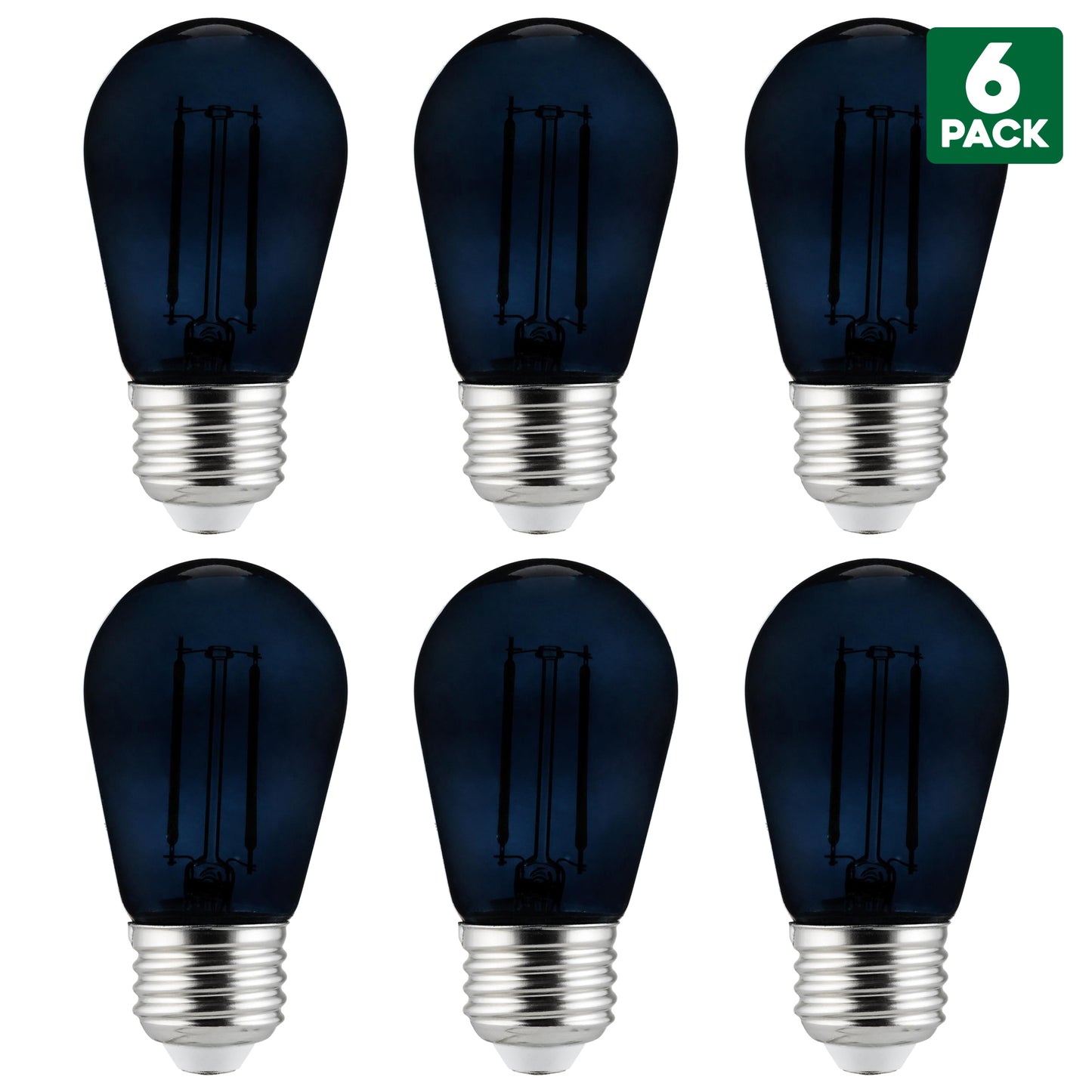 Sunlite LED Transparent Black Colored S14 Medium Base (E26) Bulb - Parties, Decorative, and Holiday 15,000 Hours Average Life