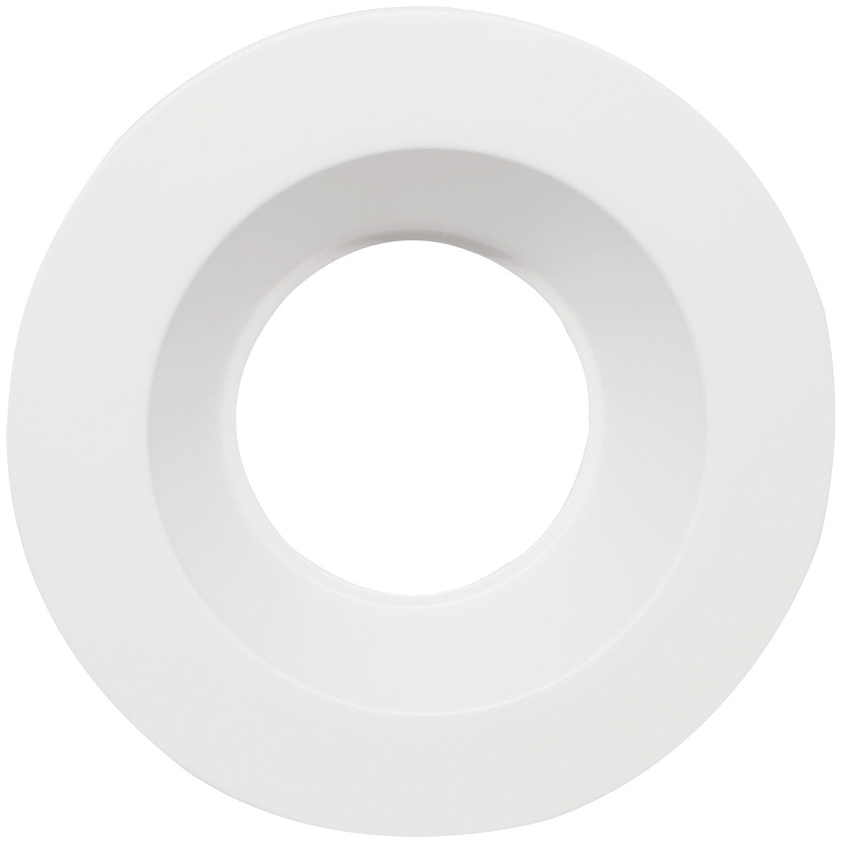 Luxrite 4" Regressed Interchangeable Round Smooth White Trim Canless Spotlight, Pack of 5 ( (LR24952)