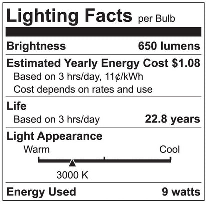 Luxrite LED BR30 Reflector Light Bulb, 9W, 650 Lumens, 3000K - Soft White, 80 CRI, Frosted White Finish, Dimmable (LR31851)