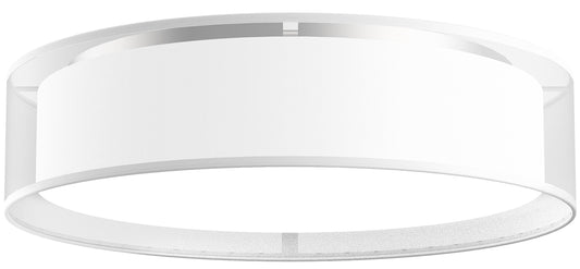 DALTON LED 20" FLUSH MOUNT 32W 3000K 90CRI  DIM 2380L WHITE, ORGANZA