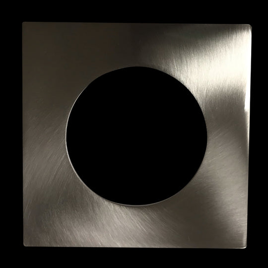 Luxrite 2" Regressed Interchangeable Canless Spotlight Square Brushed Nickel Trim, Pack of 5 (LR23455)