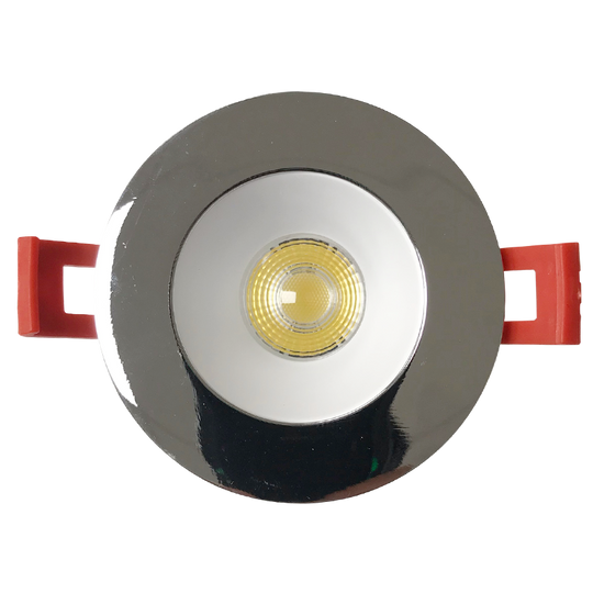 Luxrite 2" Regressed Interchangeable Canless Spotlight Round Trim Chrome Finish (LR23430)