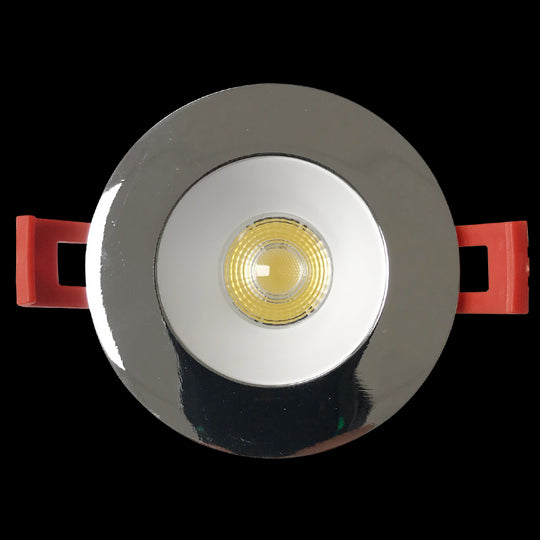 Luxrite 2" Regressed Interchangeable Canless Spotlight Round Trim Chrome Finish, Pack of 5 (LR23430)