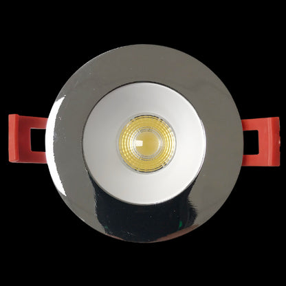 Luxrite 2" Regressed Interchangeable Canless Spotlight Round Trim Chrome Finish, Pack of 5 (LR23430)