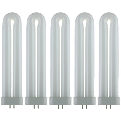 Sunlite FUL12T6/CW Fluorescent 12W Cool White U Shaped FUL Twin Tube Plugin Lamps,  GX10Q Base, 4100K Cool White