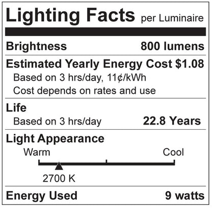 Luxrite LED A19, GU24 Twist & Lock Base, 9W, 2700K - Warm White, 800 Lumens, 80 CRI, Frost Finish, Dimmable, Pack of 12 (LR21460)