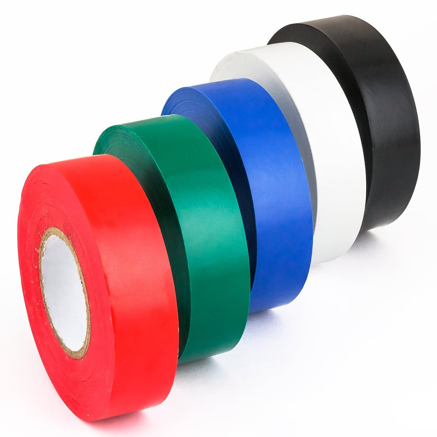 Sunlite 40937-SU 5-Pack Multi-Color Electrical Tape, Durable Flame Retardant Vinyl, Weather-Resistant, 6-Foot Long Rolls, UL Listed, Black, White, Blue, Green and Red