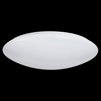 Luxrite LED Surface Mount Cloud 14" Round Puff, 25W, 1875 Lumens, Color Selectable - 2700K/3000K/3500K/4000K/5000K, 80 CRI, Frost White Finish, Dimmable, Pack of 2 (LR23158)