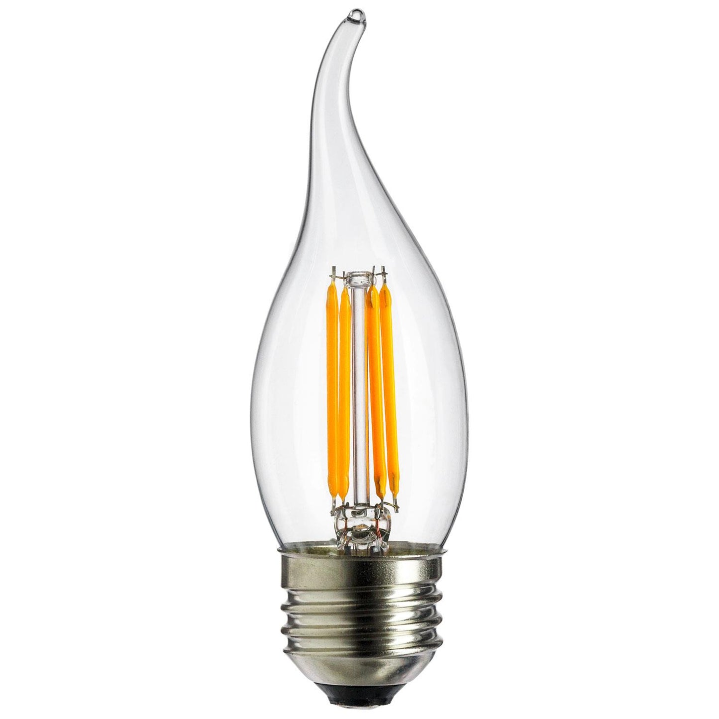 Sunlite LED Vintage Chandelier 4W (40W Equivalent) Light Bulb Medium (E26) Base, Warm White