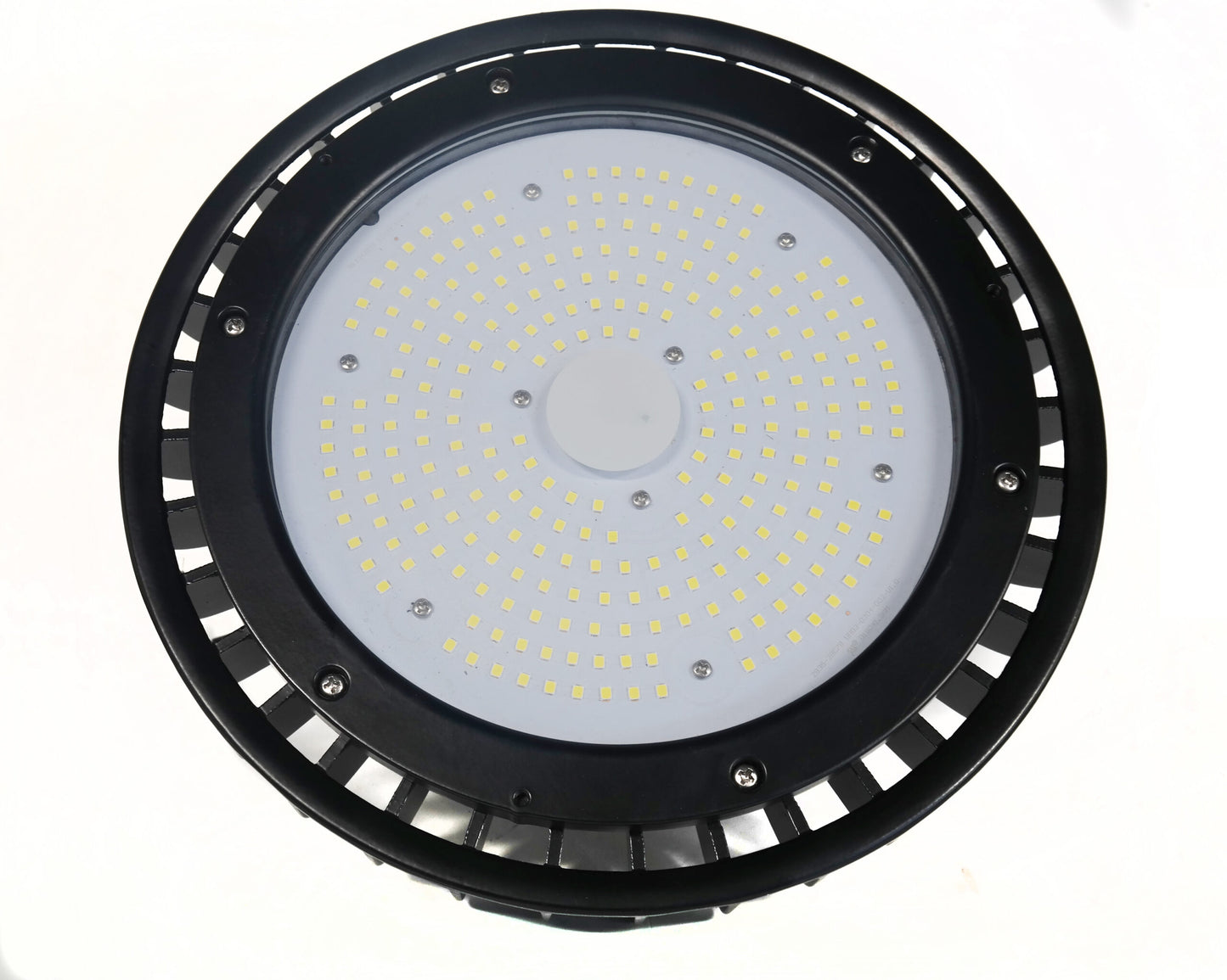 Sunlite 89685 LED Commercial UFO High Bay Light Fixture, 150 Watts, 22500 Lumens, 5000K Super White, Dimmable, UL Listed, Black, 120-277V, IP65, for Warehouses, Factories & Workshops