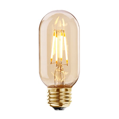 Bulbrite LED4T14/22K/FIL-NOS 4-Watt LED Nostalgic Radio Tube Bulb, 60W Equivalent, Medium Base, Antique Finish