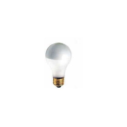 Bulbrite 100A21F/SB 100 Watt Incandescent Half Chrome A21 Bulb, Medium Base, Silver Bowl Frost