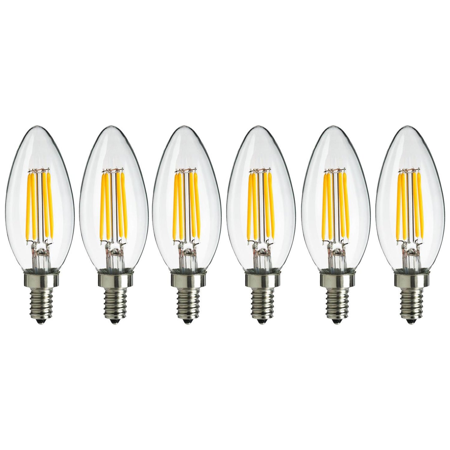 Sunlite LED Vintage Chandelier 4W (40W Equivalent) Light Bulb Candelabra (E12) Base, Warm White